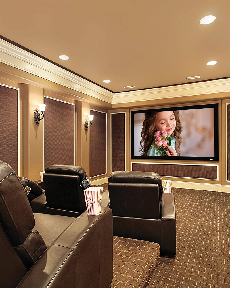 Private mini theatre with recliner seating